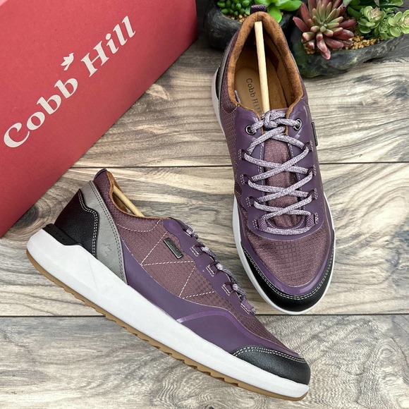 Rockport Cobb Hill Shoes - NIB Cobb Hill Rockport Skylar Waterproof Mesh Lace Up Comfort Sneaker 9M Purple